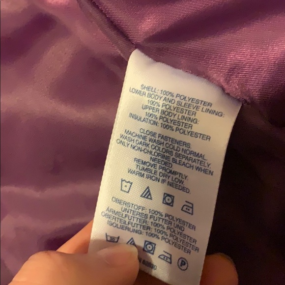 Lands' End Jackets & Coats Lands End Purple Fleece Lined Parka